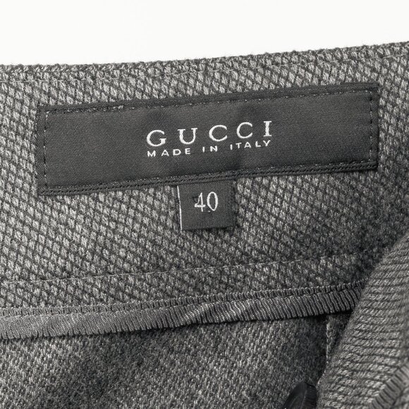 Gucci Grey Stretch-Wool Micro-Diamond Studded Trousers - Picture 11 of 14